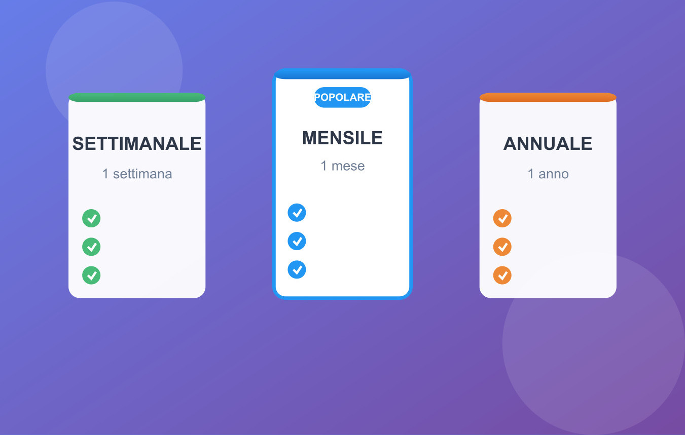 Piani di abbonamento flessibili
